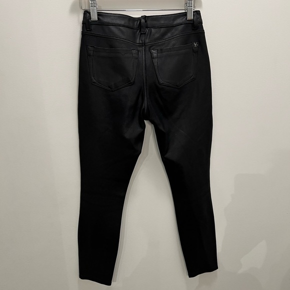 Nanette LEPORE | Black Faux Leather Jeggings Size 2 - Picture 4 of 5